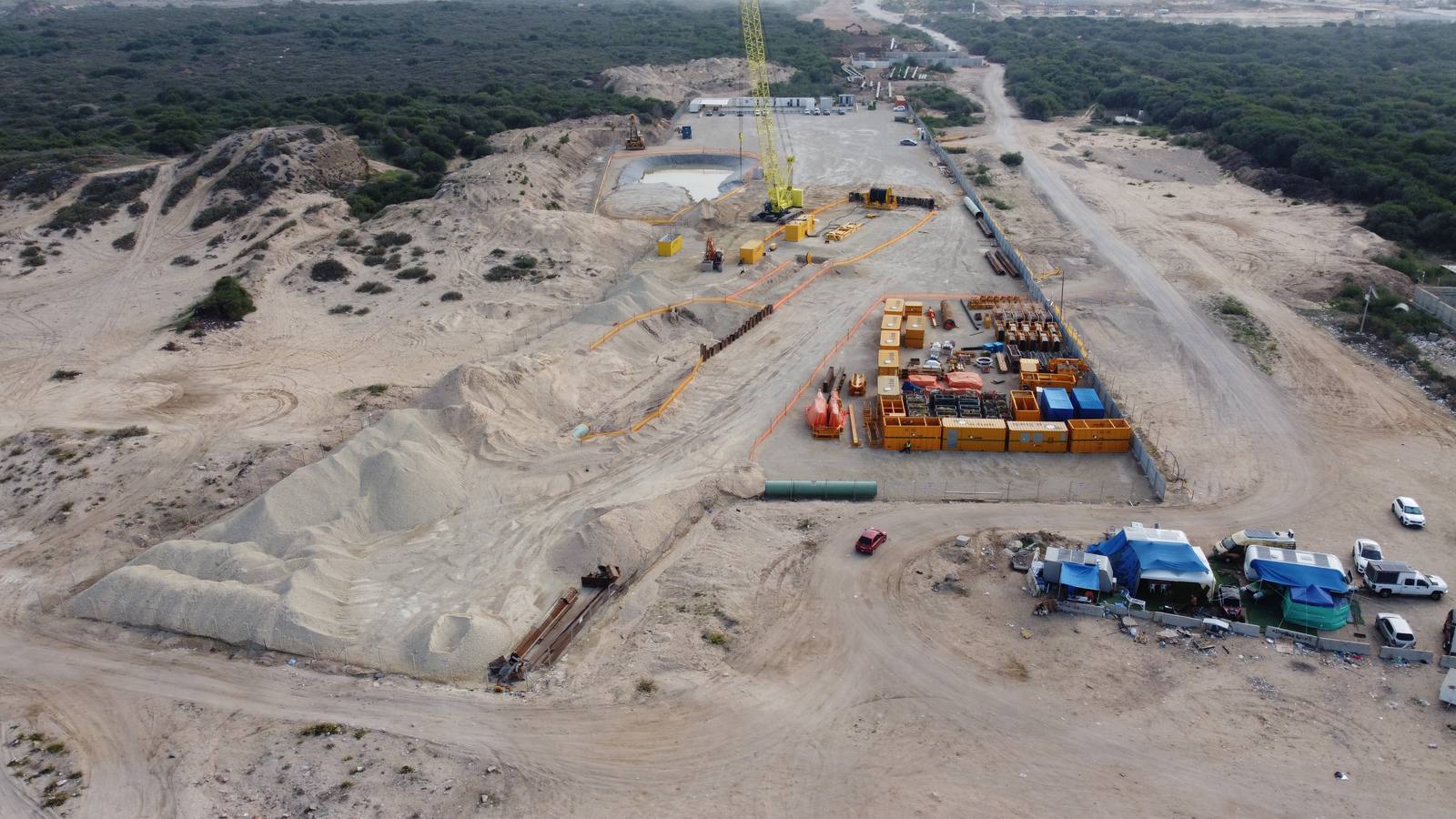 Pipe pull-in operation — Ashdod landfall